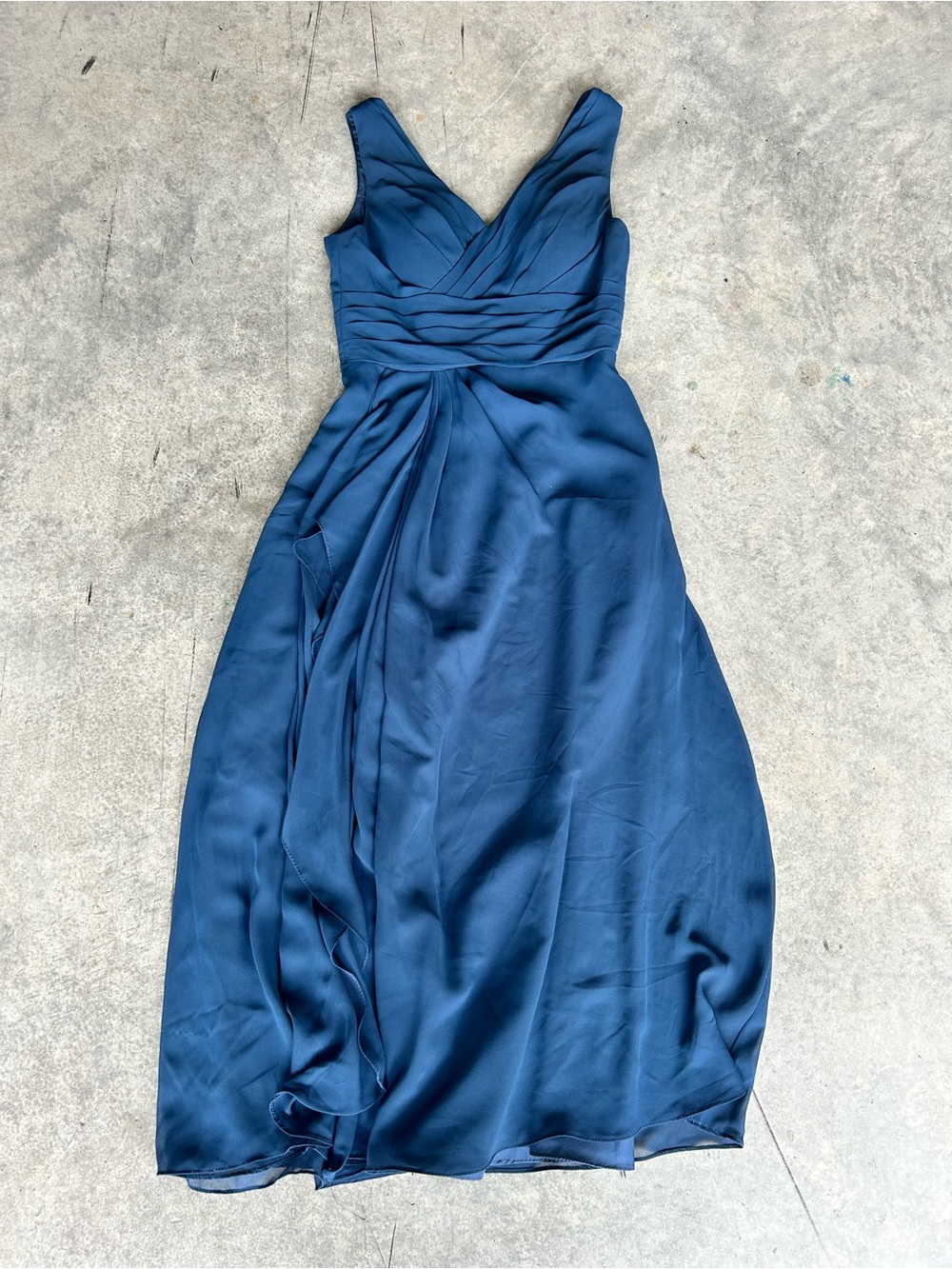 Azazie Navy Blue V-Neck Formal Dress